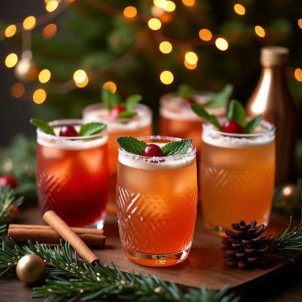 Cócteles Fáciles con Temática Navideña para Fiestas