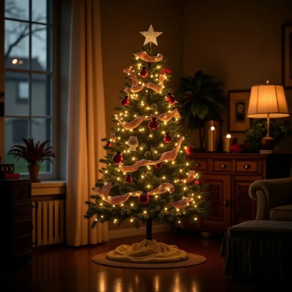 wie man einen Weihnachtsbaum schmückt